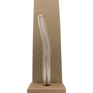 Enviro Glass 8" Single Reusable Glass Straw / Bent / Straight / Juice Straw / Smoothie / Milkshake / BPA-Free / Non-Toxic