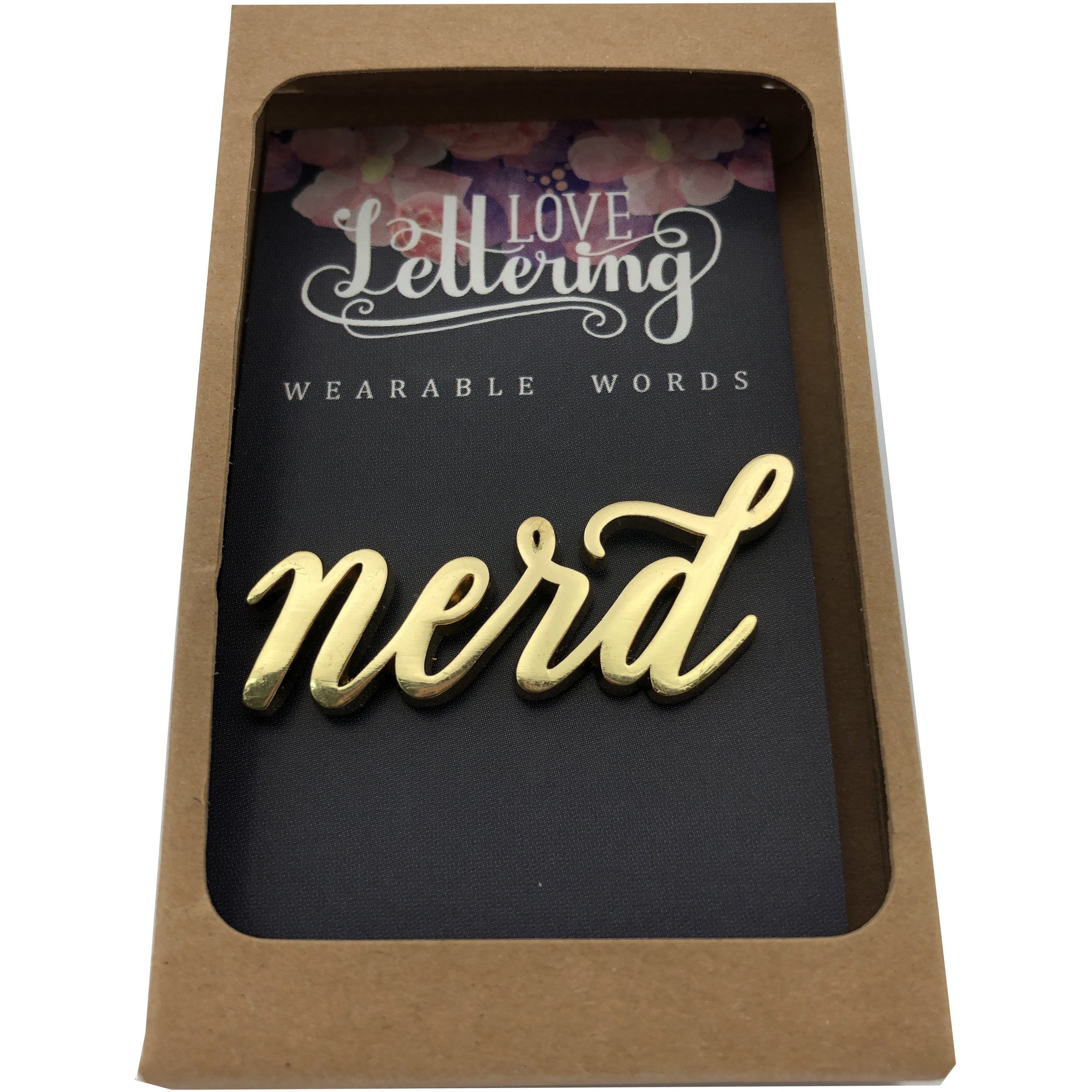 Wearable Words Gold Plated Pins / Love Lettering / Pop Culture / Personal Expression Pins
