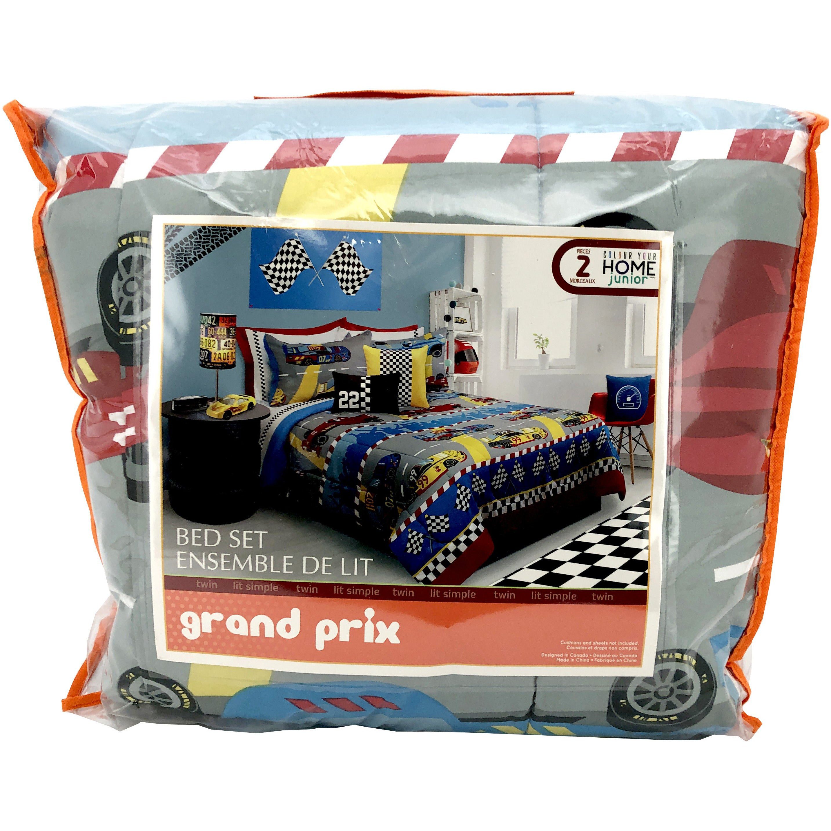Kids Twin Race car Themed Comforter set
