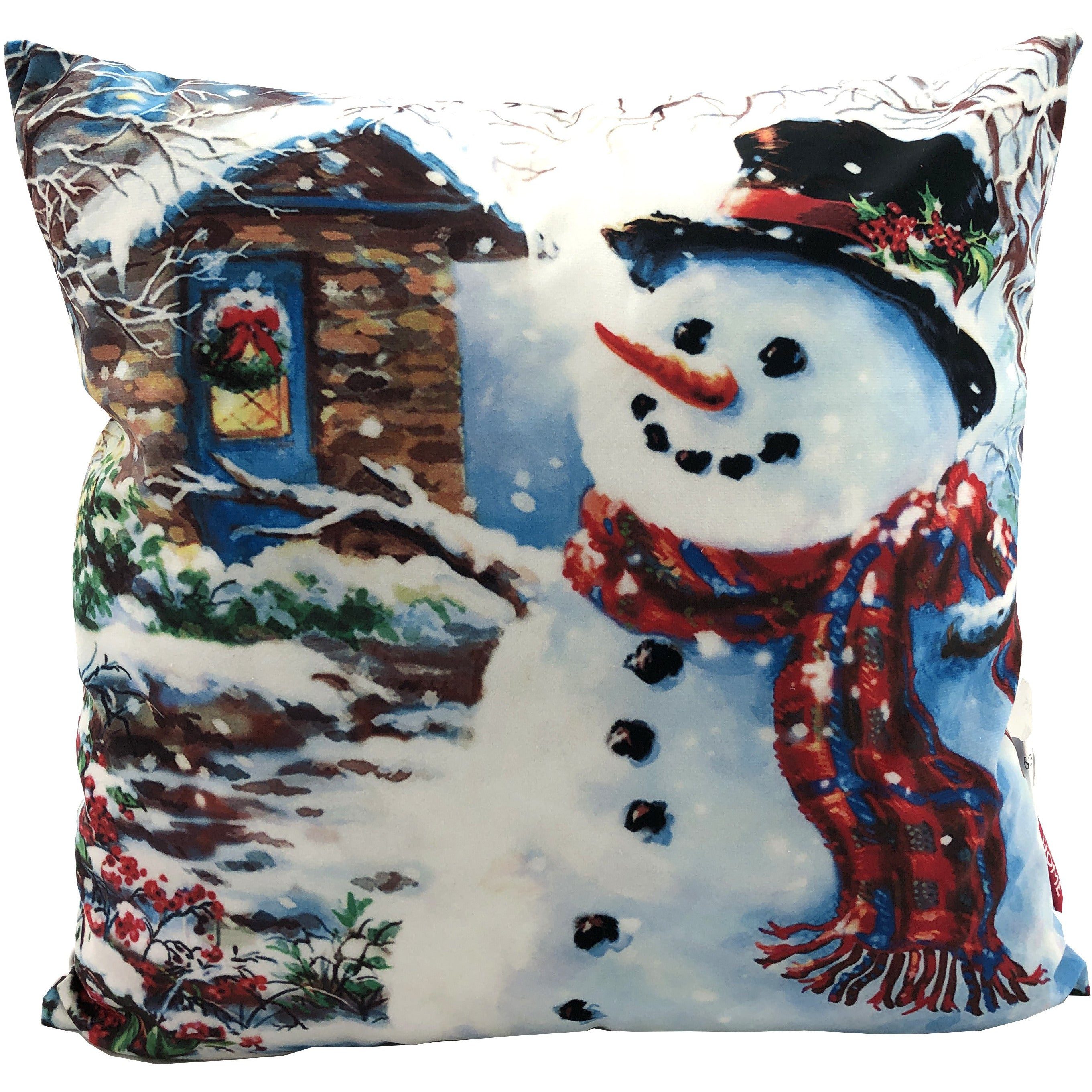Christmas Light Up Throw Pillow / LED / Couch Pillow / Seasonal Decor / 17”x17” / Muli-Colored