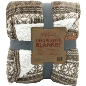 Queen Size Decorative Blanket with Shearling lining