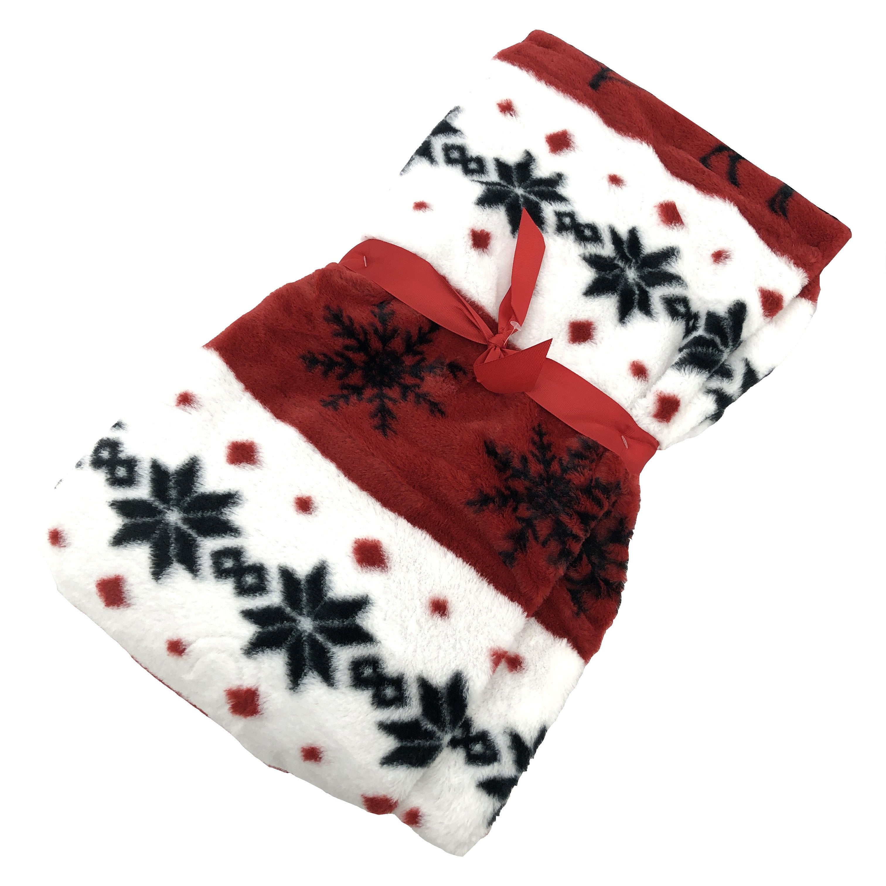 Safdie Super Soft Christmas Throw / Couch / Bedroom / Seasonal Decor / Star and Snowflake Pattern