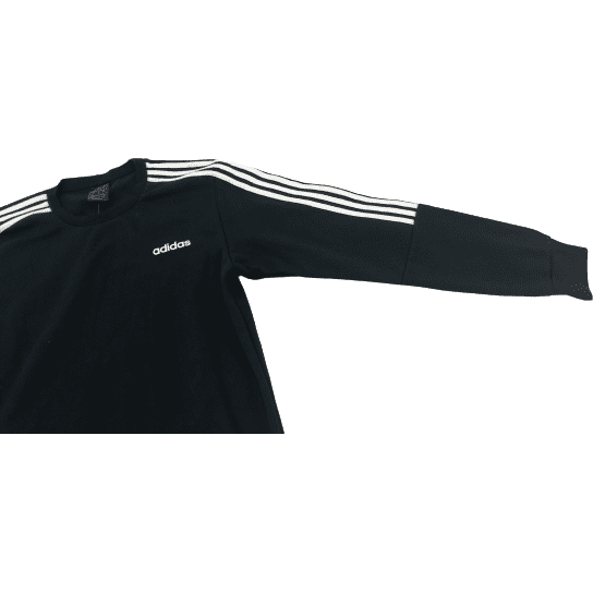 Adidas Men's Crew Sweater / Black / Classic 3 Stripes / Various Sizes