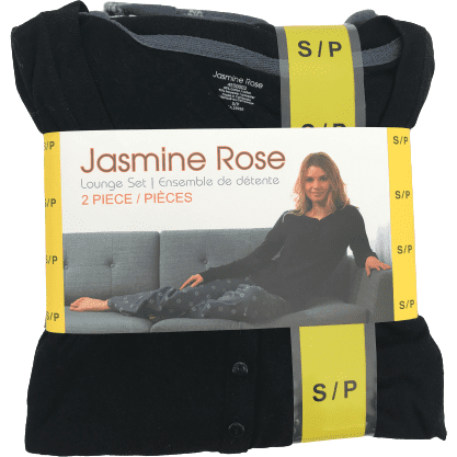 Jasmine Rose Women's 2 Piece Pajama Set: Black & Grey