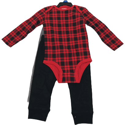 Pekkle Infant Boy's Matching Set / 4 Piece Set / Red / Puppy / Various Sizes