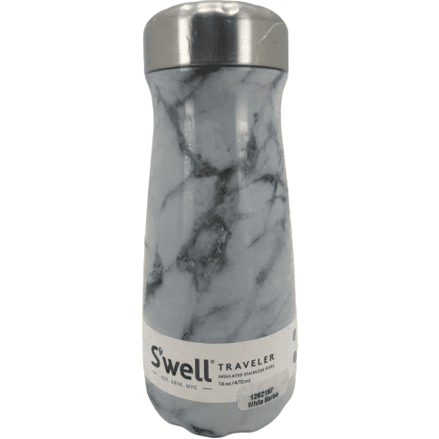 Swell Traveler Water Bottle / White Marble / 16 ounces