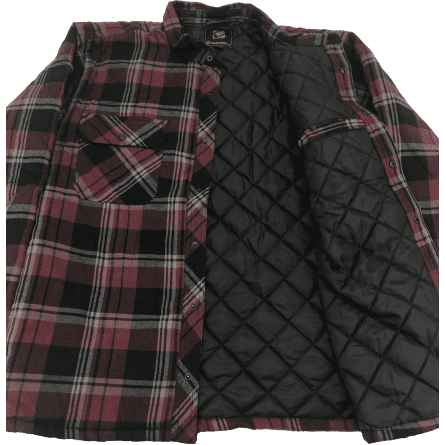 BC Clothing Men's Jacket: Button Up: Red Plaid