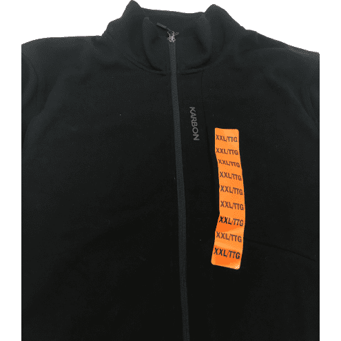 Karbon Men's Zip Up Sweater: Black / Light Weight / Various Sizes