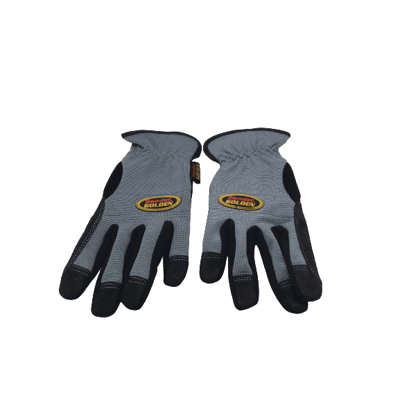 Gander Golden Work Gloves: Grey/Black Medium