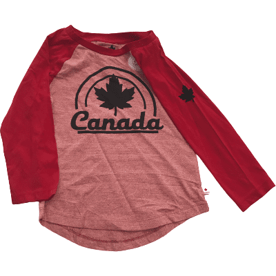 Canadiana Girl's Long Sleeve Shirt: Red / Various Sizes
