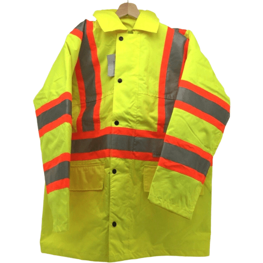 Condor Work Safety Jacket: Yellow | High Viz Long Traffic | Size XL