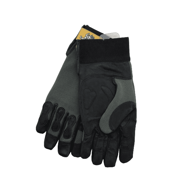 Lumber Works Chainsaw Gloves: Black/Grey Large