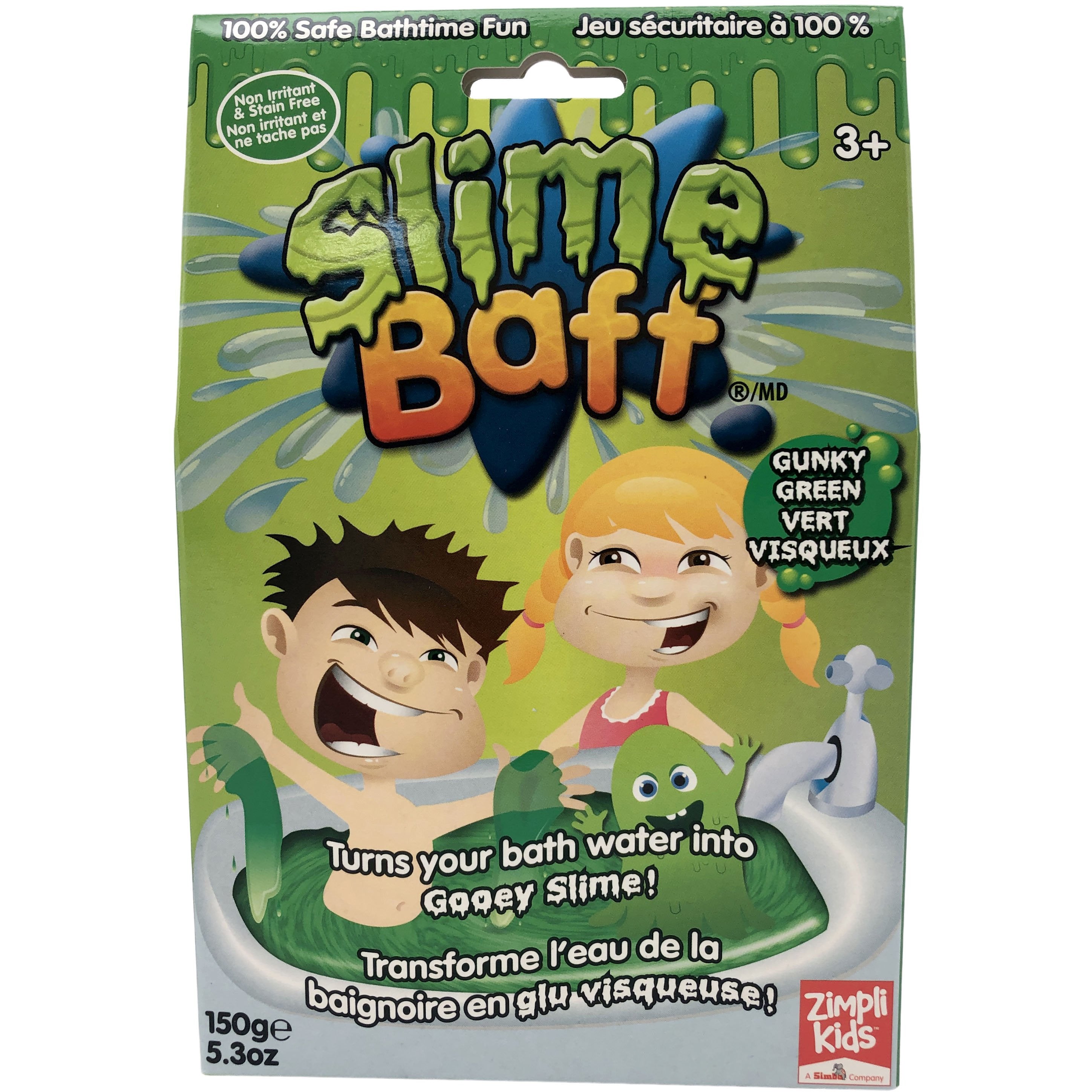 Zimple Kids Slime Baff / Bath Powder / Not Toxic / Biodegradeable / Gunky Green