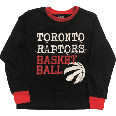 Toronto Raptors Children's Long Sleeve Shirt: Black