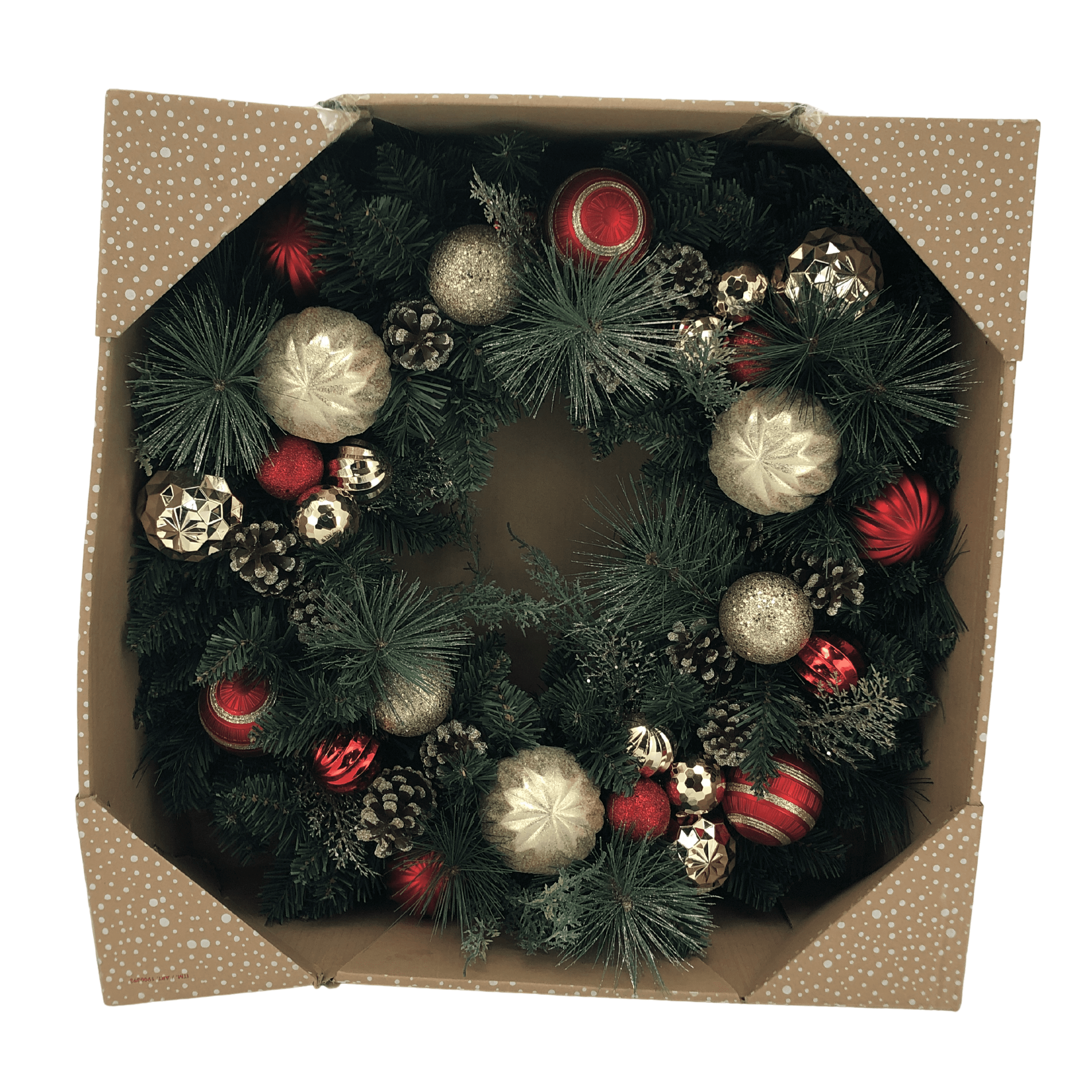 CG Hunter Large Christmas ornaments decorated with pine cones and christmas  bulbs