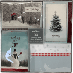 Hallmark Christmas Greeting Cards: 30 Pack: Winter Wonderland Theme