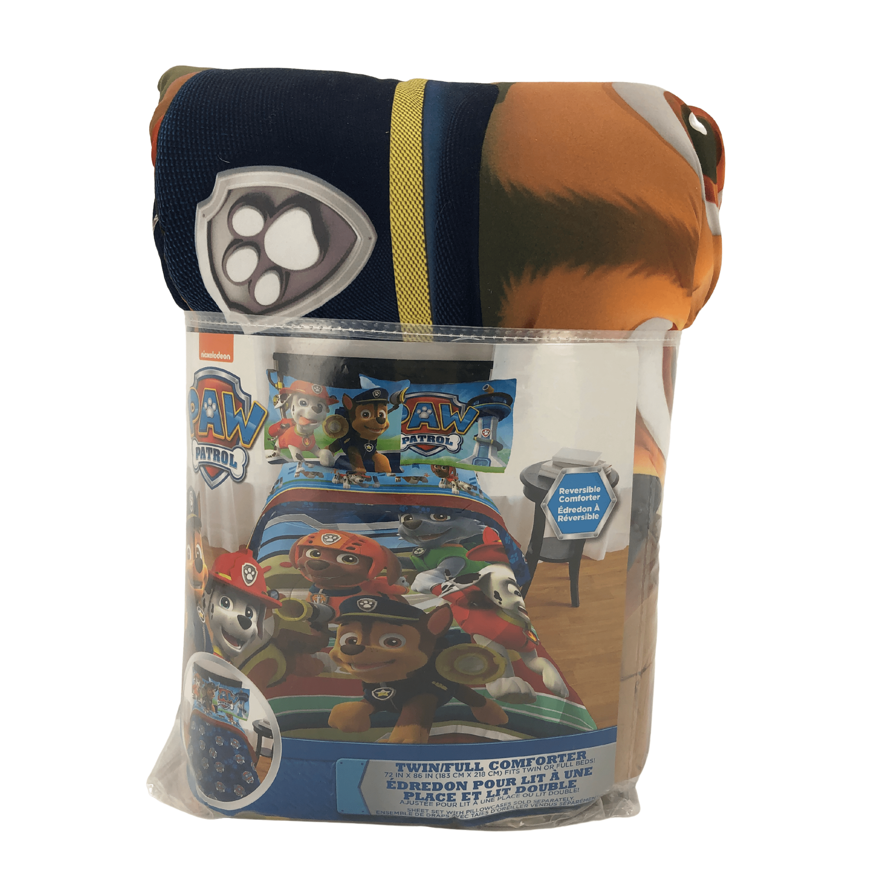 Paw Patrol Twin/Full Reversible Comfort for a kids bed. Double sided