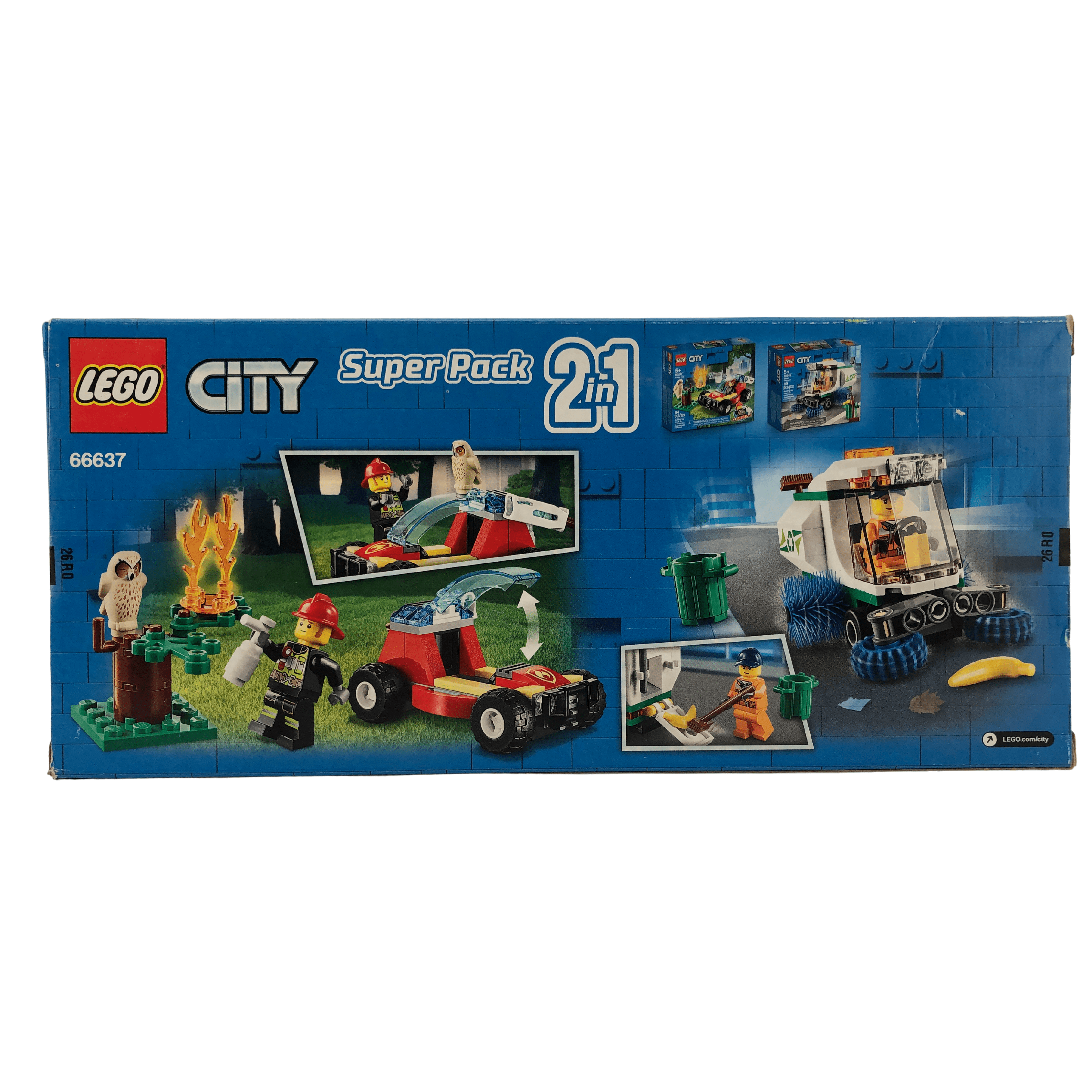 Lego City Super Pack 2-in-1: Fire Car & Street Sweeper: 173 Pieces **DEALS**
