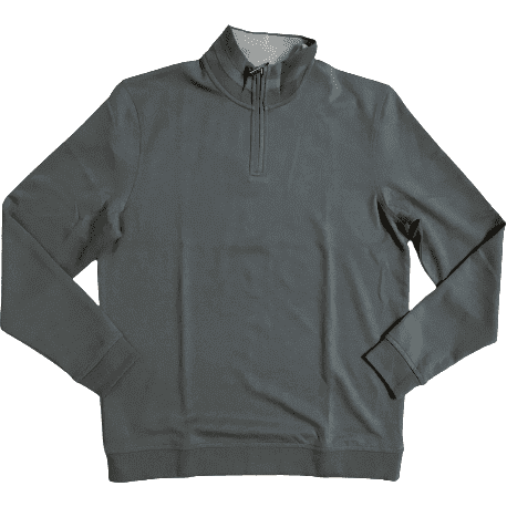 Kirkland Men's Quarter Zip Shirt: Grey: Size M