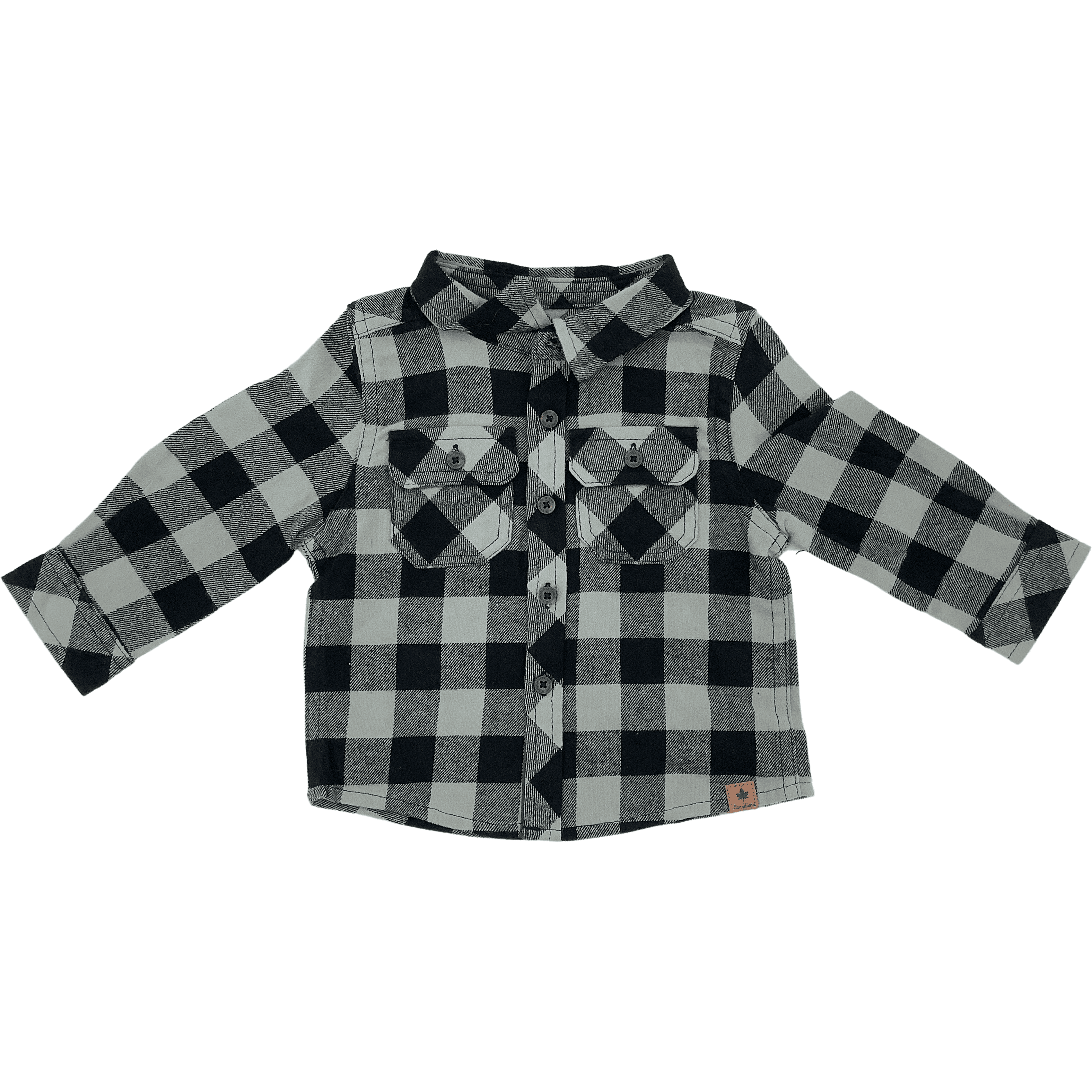 Canadiana Infant Plaid Shirt / Dark Grey / Various Sizes