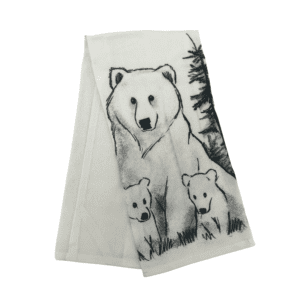 Kitchen Decorative Tea Towels: Great Outdoor Themed / Canadian Animals / Sketched Art