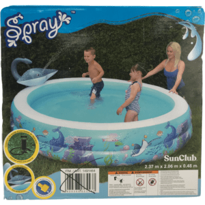 SunClub Blow Up Swimming Pool / Spray Action / Outdoor Activities / Summer Fun