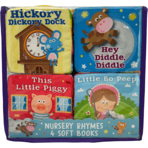 KidsBooks Infant's Soft Learning Books / Set of 4 / Ages 6months + / Nursery Rhymes