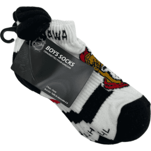 NHL Boy's Socks / Ottawa Senators / Ankle Socks / Modern Logo / 3 Pack / Sock Size 6-8