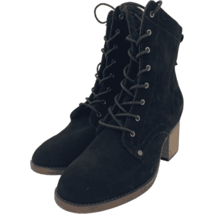 BearPaw Women's Heeled Boots / Topaz / Lace Up Ankle Boots / Black / Size 8 **No Tags**