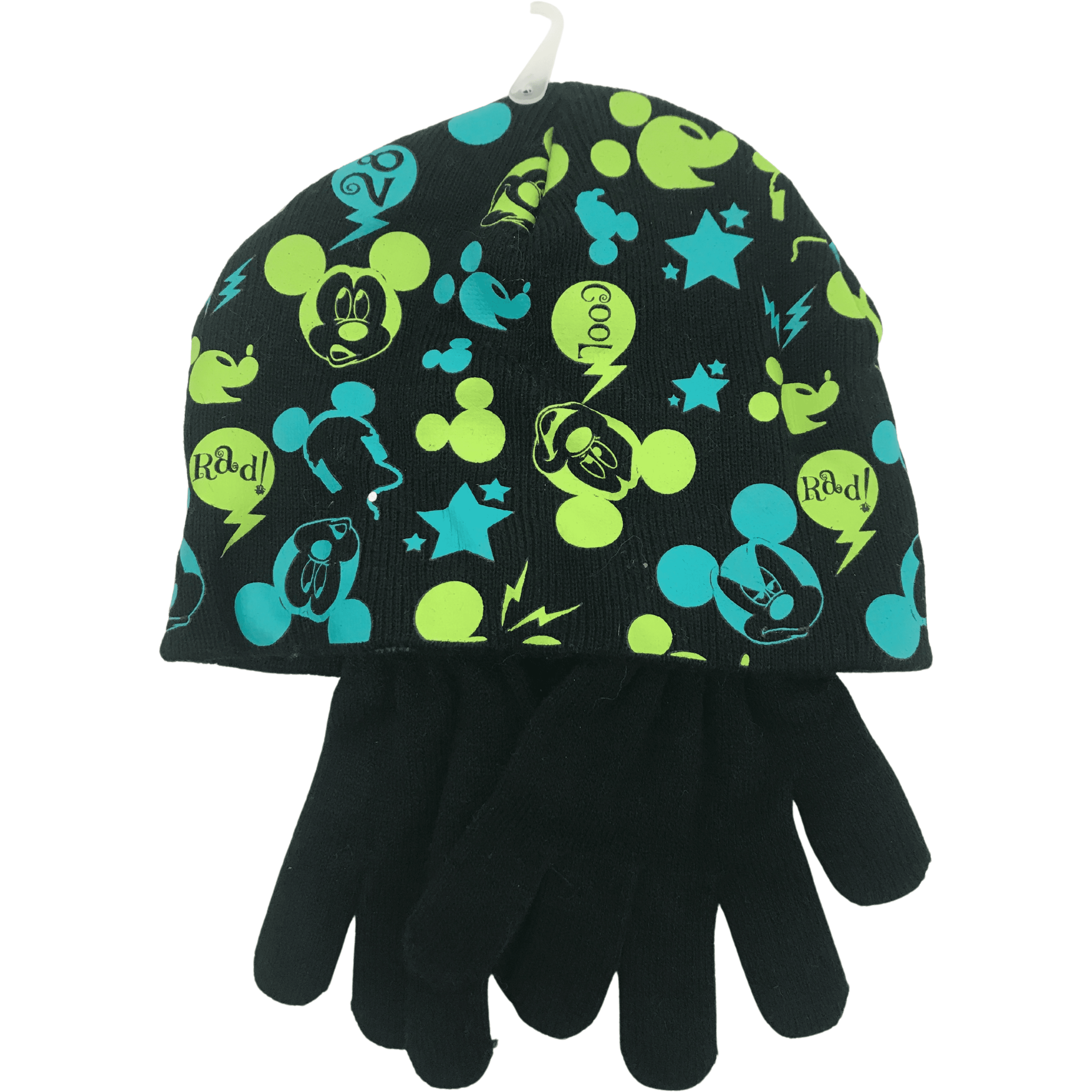 Mickey Mouse Children's Winter Hat Set / Unisex Toque / Gloves / 4-6X