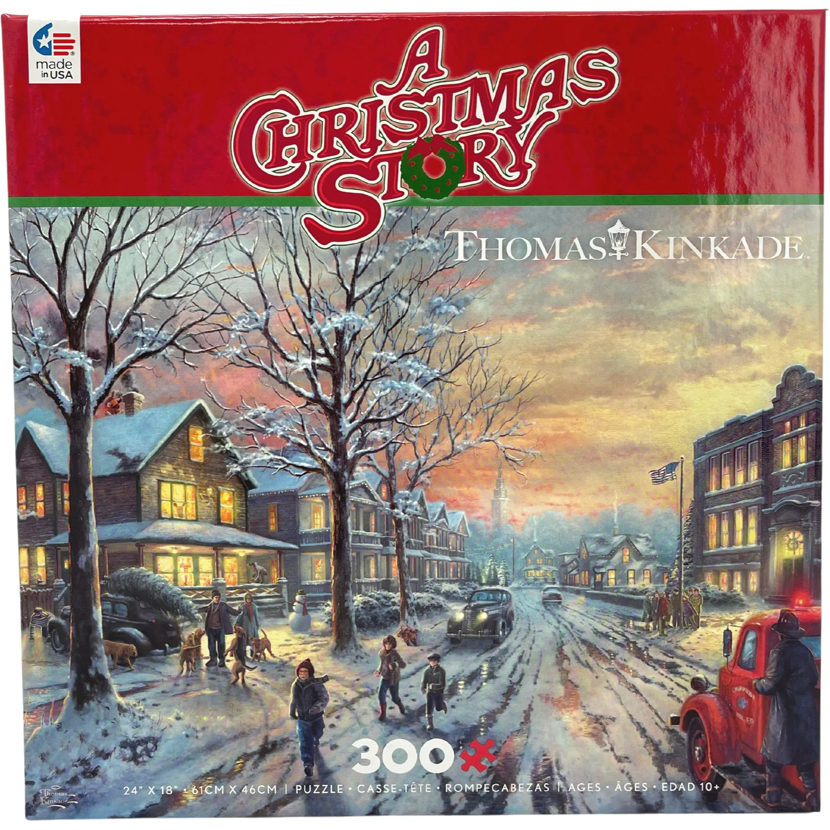Thomas Kinkade Christmas Themed Jigsaw Puzzle / 300 Piece / Christmas Vacation / A Christmas Story