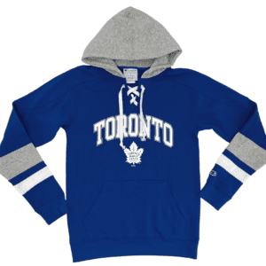 Champion x NHL Men's Toronto Maple Leafs Long Sleeve Shirt / Blue & Grey / Team Logo / Size Small