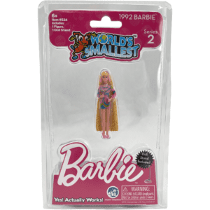 Mattel World's Smallest Barbie Doll / 1992 Barbie / Series 2 / Travel Size Toy