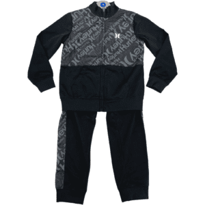 Hurley Boy's Track Suit / 2 Piece Set / Black & Grey / Size 7