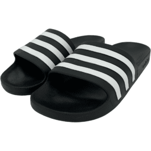 Adidas Unisex Adilette Aqua Slides / Black & White / Classic Stripes / Various Sizes **No Tags**
