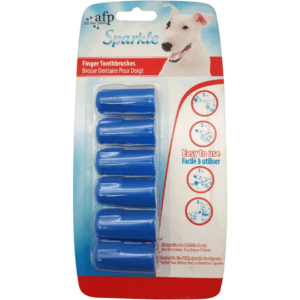 All For Pets Finger Toothbrushes / 6 Pack / Toothbrush for Dogs / Blue