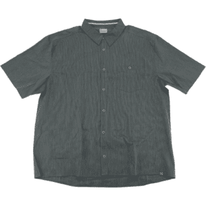 Cloudveil Men's Short Sleeve Shirt / Button Up Shirt / Dark Grey / Size XXLarge