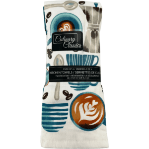 Culinary Classics Kitchen Towels / Hand Towels / Pack of 6 / Coffee Themed