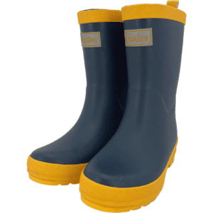 Hatley Children's Rubber Boots / Kid's Rain Boots / Navy & Yellow / Various Sizes