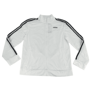 Adidas Kid's White Zip Up Sweater