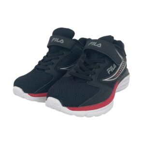 Fila Boy's Black & Red Running Shoes