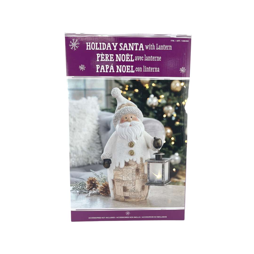 Holiday Santa with Lantern Home Decor1