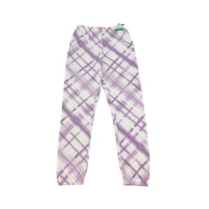 Lazy Pants Children's Purple Tie Dye Plaid Sweatpants 04