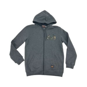 RealTree Men's Grey & Camo Zip Up Sweater