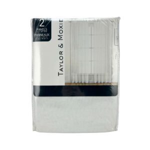 Taylor & Moxie Sheer Cosmo White Curtains